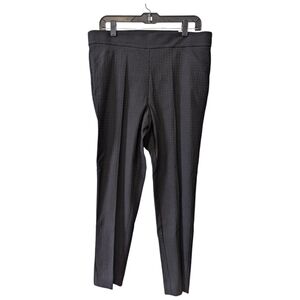 NWT Ann Klein Slim‎ Ankle Pants in Blk Sz L